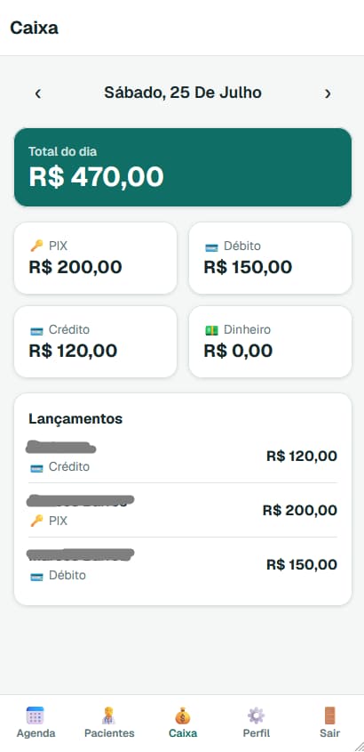 Caixa e Fechamento no Podols
